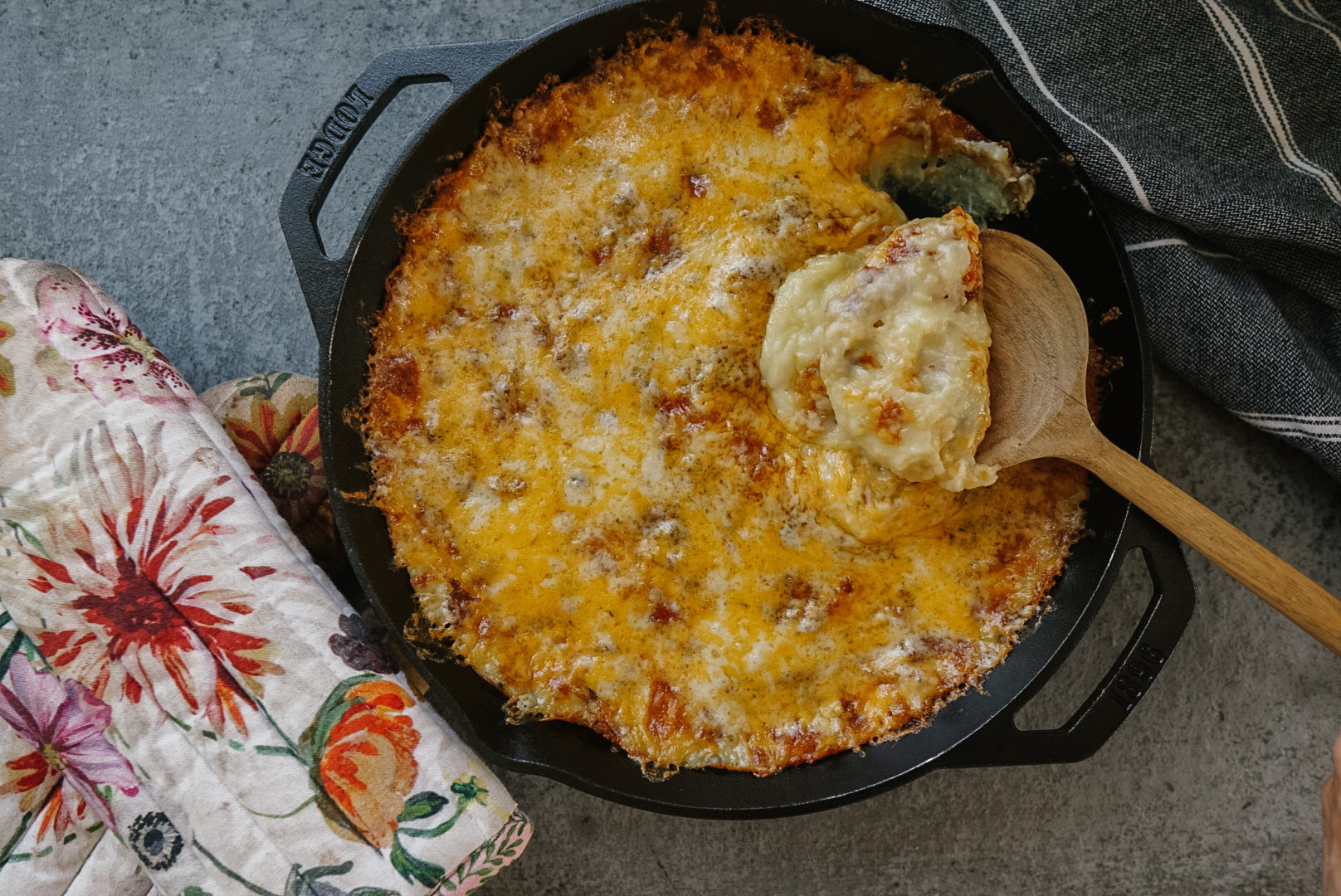 Cheesy Baked Potato Casserole – One Mile Ranch