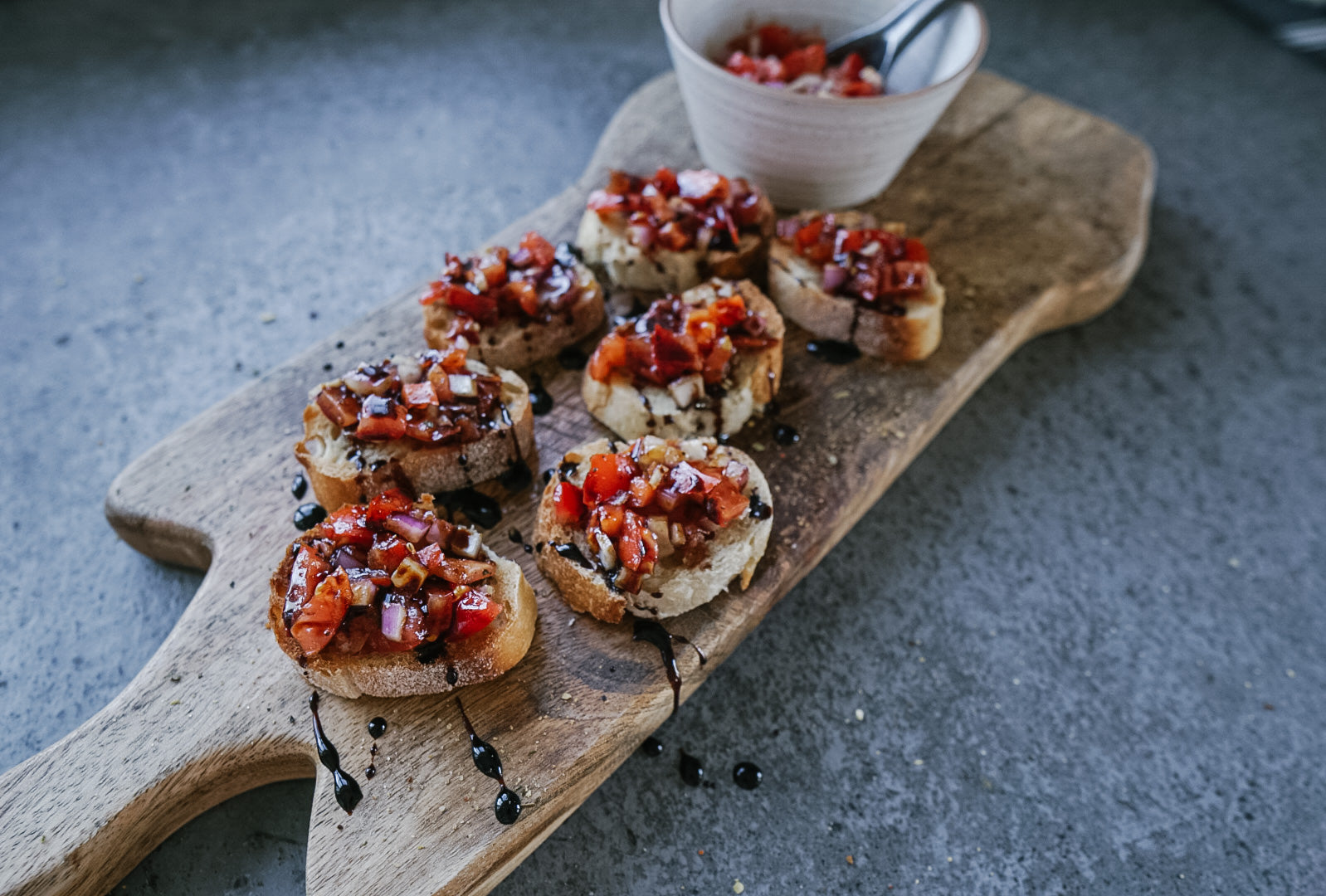 Balsamic Bruschetta
 &ndash; One Mile Ranch