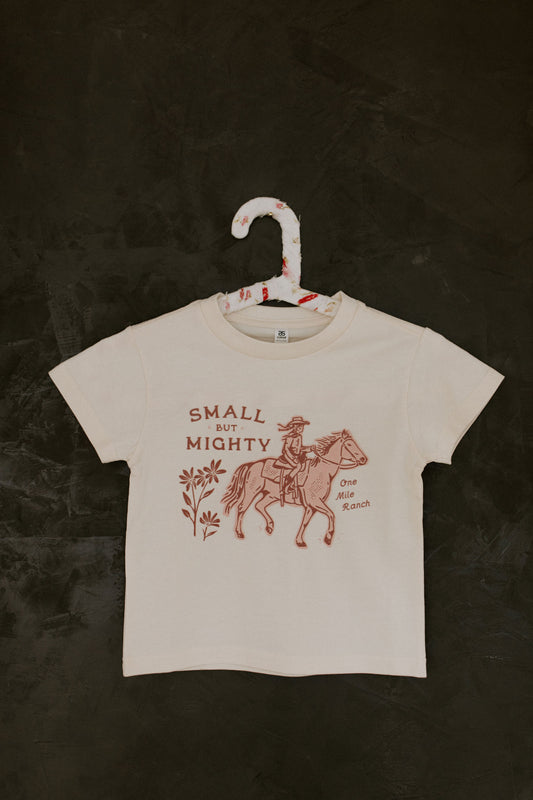 Small But mighty (GIRL) - Kids Tee Ecru