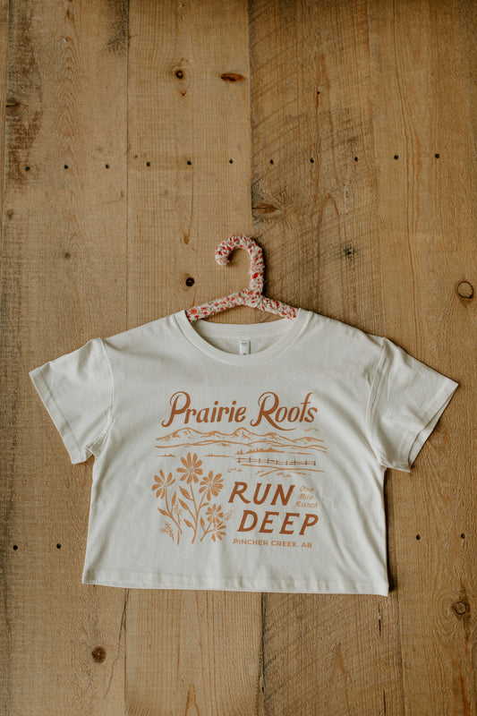 Prairie Roots Run Deep - Women's Crop Natural