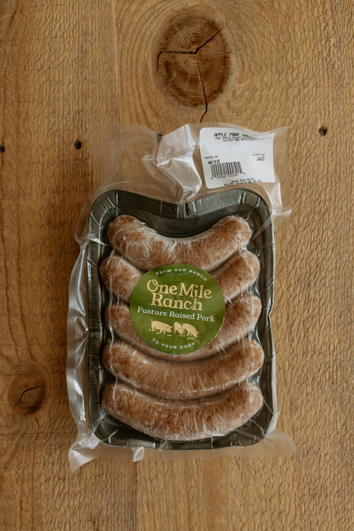 Apple Pork Sausage – One Mile Ranch