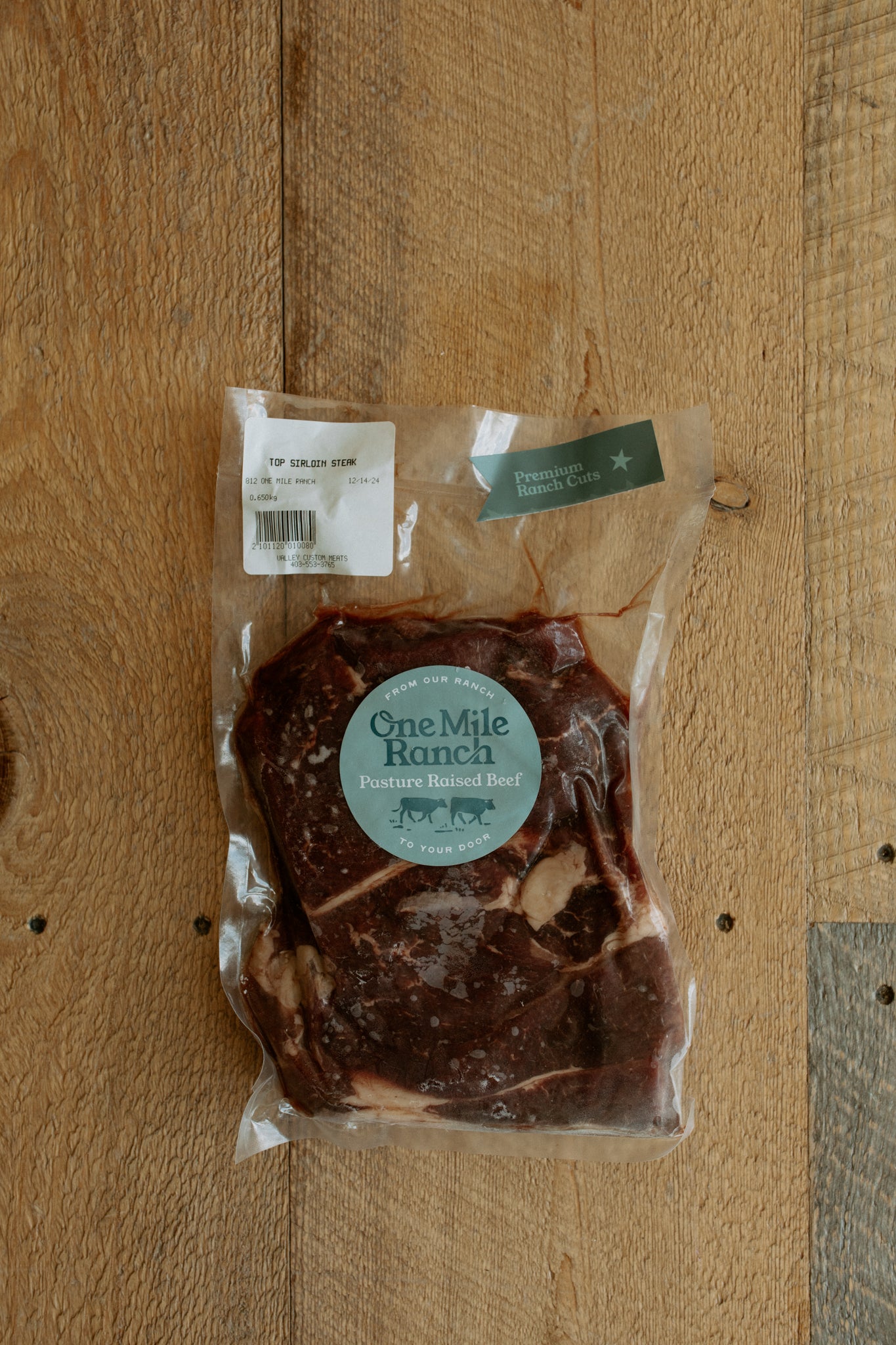 Top Sirloin Steak, 2 pack – One Mile Ranch